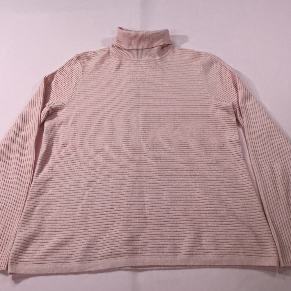 Investments Light Pink Cowl Neck Sweater. Size L. Great Condition. - Picture 3 of 13